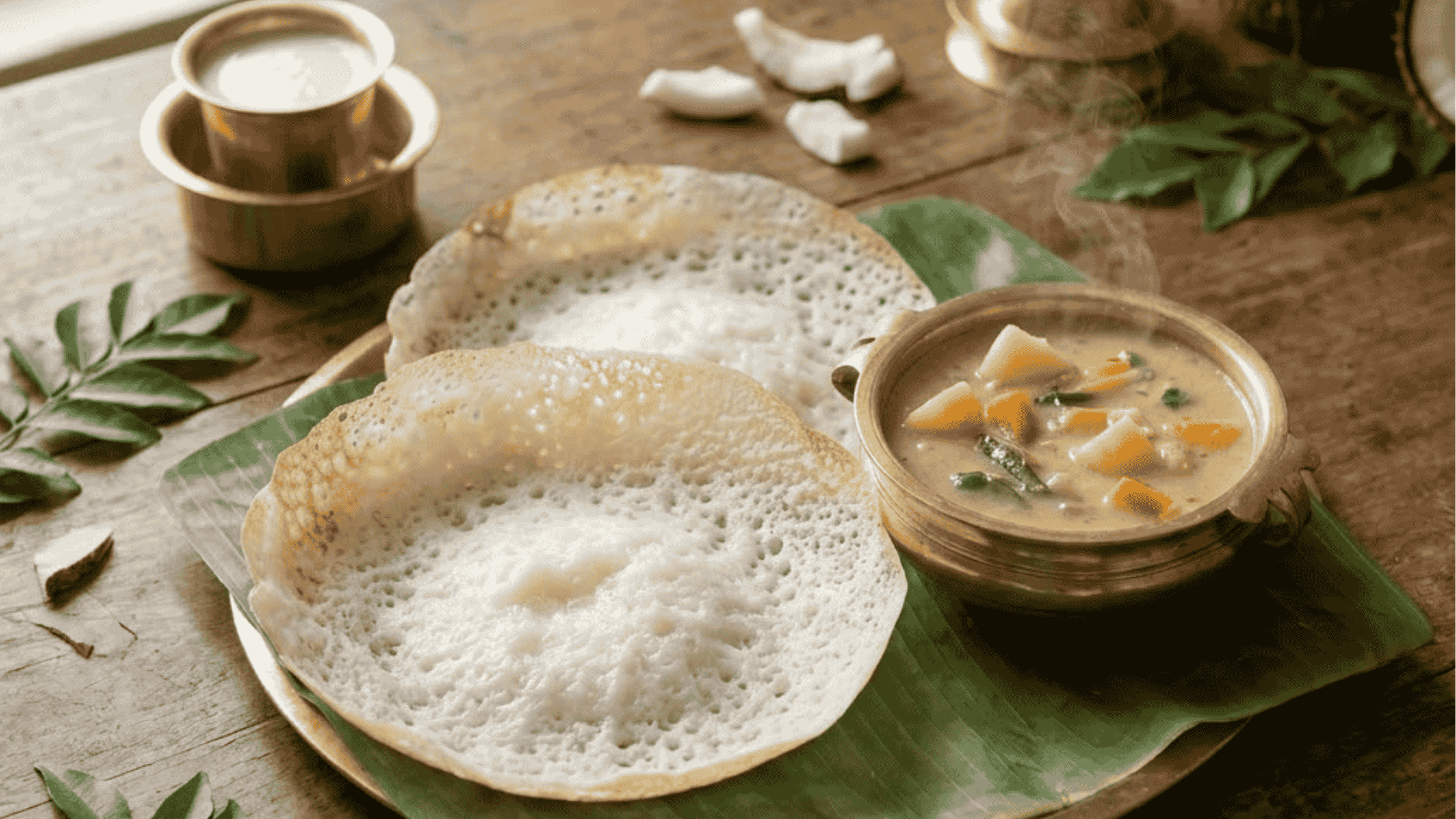 Appam stew Kerala breakfast recipe