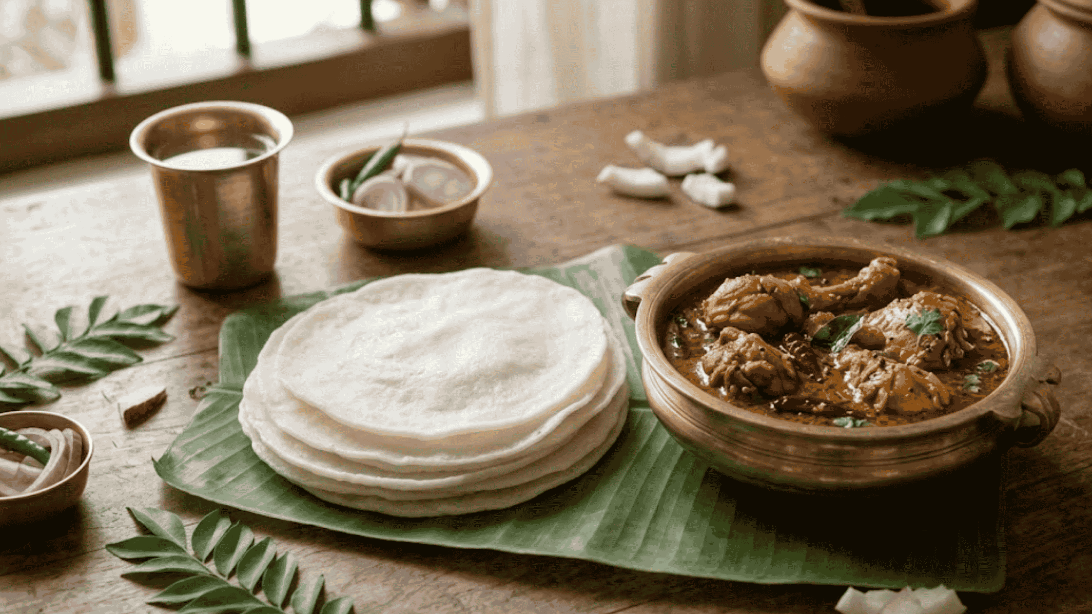 Pathiri kozhi curry recipe Kerala breakfast